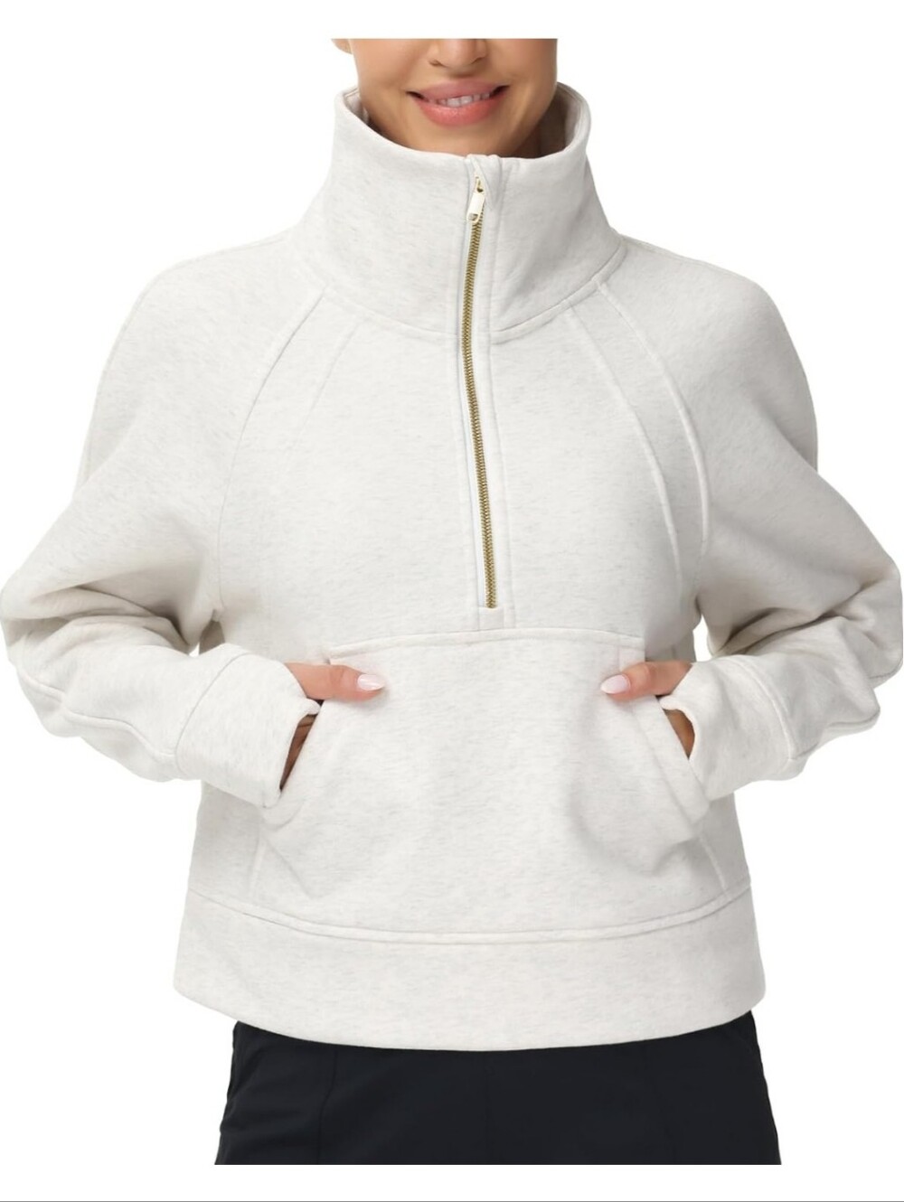 NWOT The Gym People Scuba Cropped Half Zip